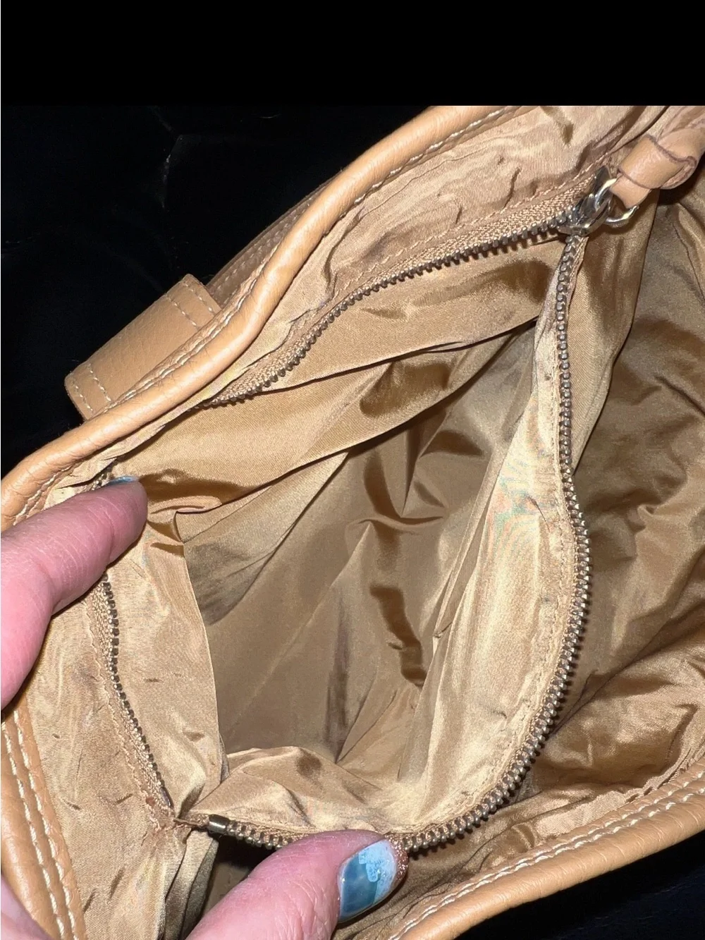 Miu Miu Beige Leather Shoulder Bag with Silver Ring